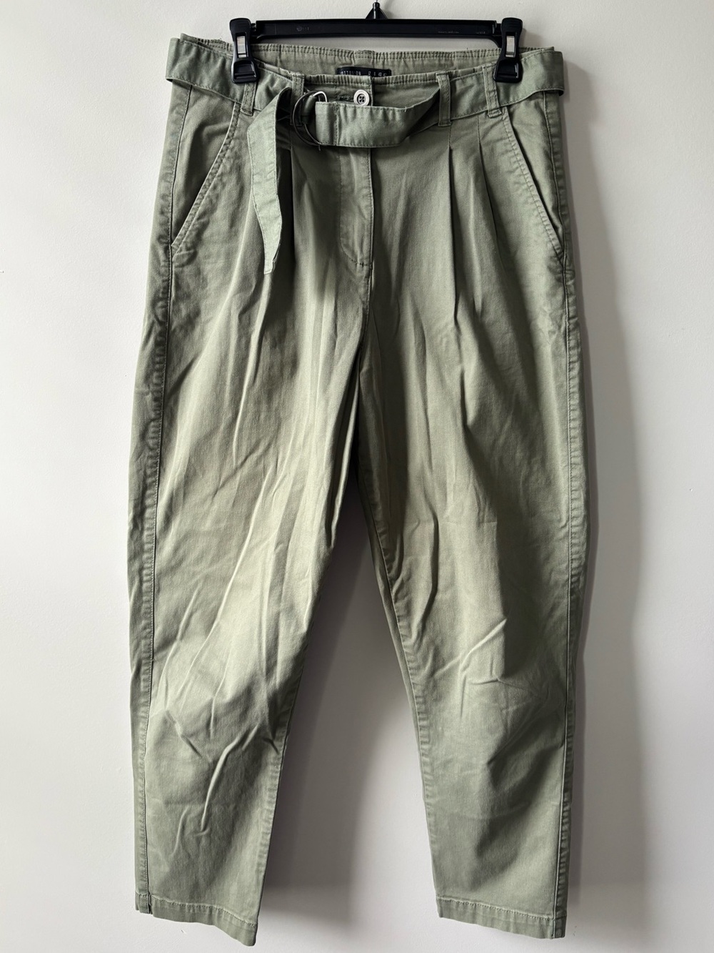 Cotton On Olive Green Paperbag Waist Chinos with Tie